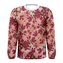 Vintage Floral Print Long Sleeve T-shirt (men) by dflcprintsclothing