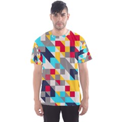 Colorful Shapes Men s Sport Mesh Tee