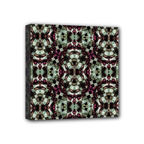 Geometric Grunge Mini Canvas 4  X 4  (framed) by dflcprints