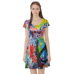 The Sixties Short Sleeve Skater Dress