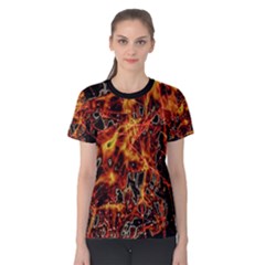 On Fire Print Women s Cotton Tee