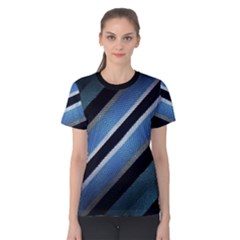 Geometric Stripes Print Women s Cotton Tee