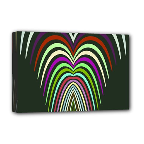 Symmetric Waves Deluxe Canvas 18  X 12  (stretched)