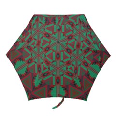 Green Tribal Star Umbrella