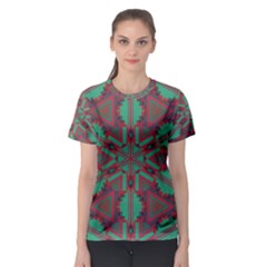 Green Tribal Star Women s Sport Mesh Tee