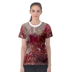 Floral Print Collage  Women s Sport Mesh Tee