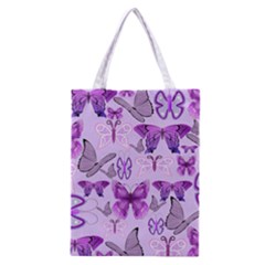 Purple Awareness Butterflies Classic Tote Bag