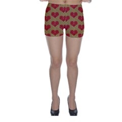 Sparkle Heart  Skinny Shorts by Kathrinlegg