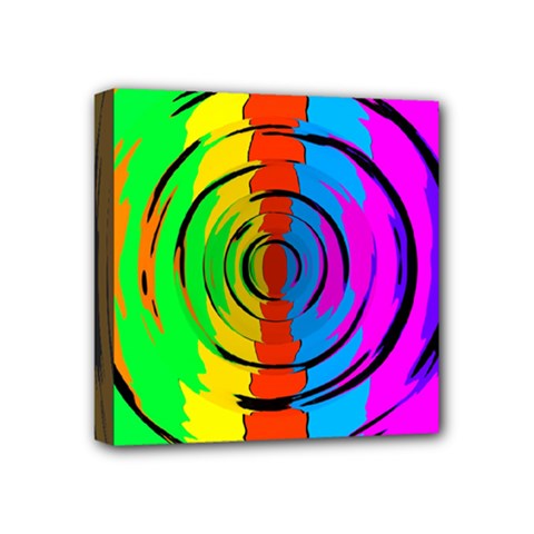 Rainbow Test Pattern Mini Canvas 4  X 4  (framed)