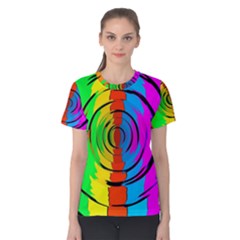 Rainbow Test Pattern Women s Cotton Tee