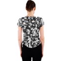 Background Noise In Black & White Crew Neck Crop Top View2