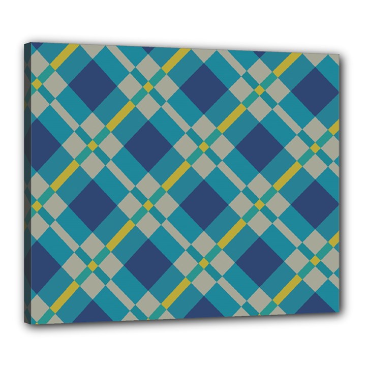 Squares and stripes pattern Canvas 24  x 20  (Stretched)