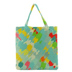 Smudged Shapes Grocery Tote Bag by LalyLauraFLM