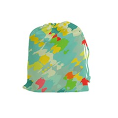 Smudged Shapes Drawstring Pouch