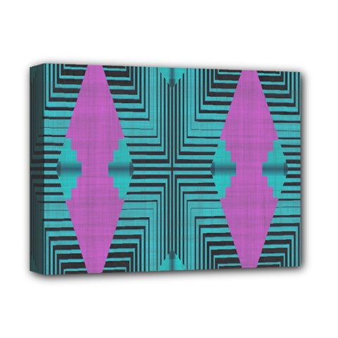 Tribal Purple Rhombus Deluxe Canvas 16  X 12  (stretched) 