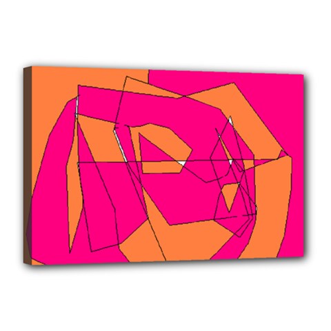 Red Orange 5000 Canvas 18  X 12  (framed)