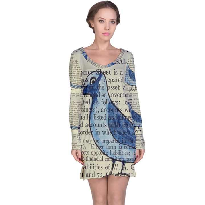 Bird Long Sleeve Nightdress