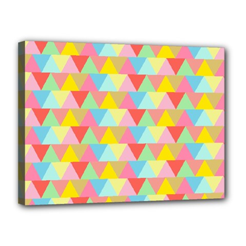 Triangle Pattern Canvas 16  X 12  (framed)