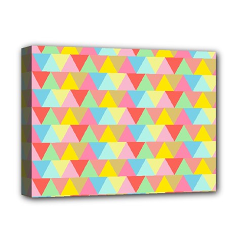 Triangle Pattern Deluxe Canvas 16  X 12  (framed)  by Kathrinlegg