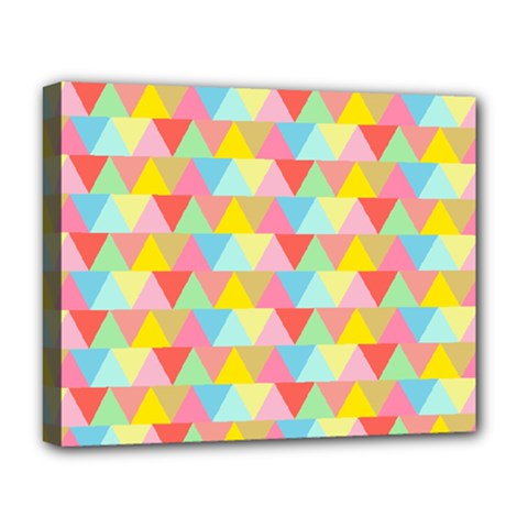 Triangle Pattern Deluxe Canvas 20  X 16  (framed) by Kathrinlegg