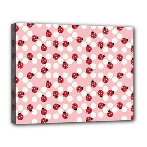 Spot The Ladybug Canvas 14  X 11  (framed) by Kathrinlegg