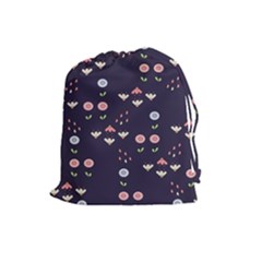 Summer Garden Drawstring Pouch (large)