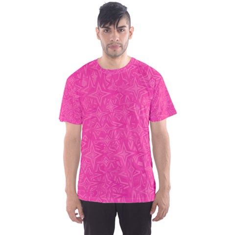 Abstract Stars In Hot Pink Men s Sport Mesh Tee by StuffOrSomething