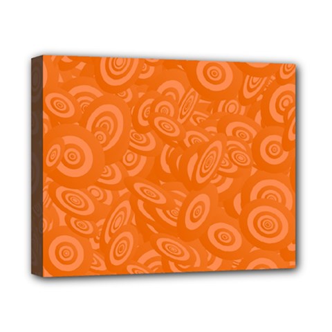 Orange Abstract 45s Canvas 10  x 8  (Framed)