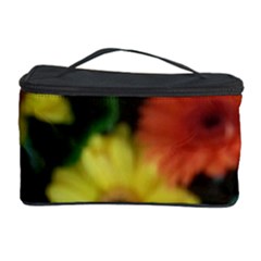 Orange Yellow Daisy Flowers Gerbera Cosmetic Storage Case by yoursparklingshop