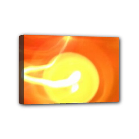 Orange Yellow Flame 5000 Mini Canvas 6  X 4  (framed) by yoursparklingshop