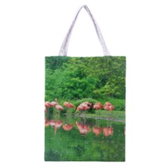 Flamingo Birds At Lake Classic Tote Bag