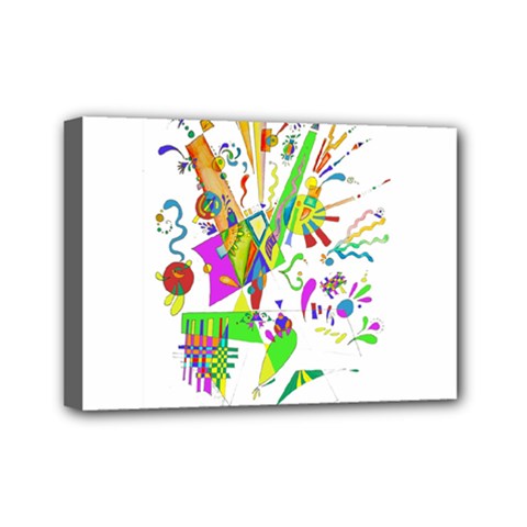 Splatter Life Mini Canvas 7  X 5  (framed)