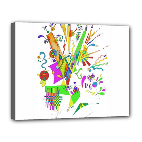 Splatter Life Canvas 14  X 11  (framed)