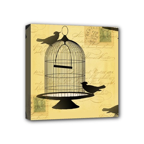 Victorian Birdcage Mini Canvas 4  X 4  (framed) by boho