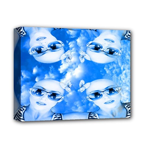 Skydivers Deluxe Canvas 14  X 11  (framed) by icarusismartdesigns