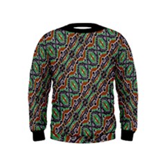 Colorful Tribal Geometric Print Kid s Sweatshirt by dflcprintsclothing