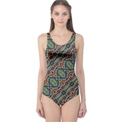 Colorful Tribal Geometric Print Women s One Piece Swimsuit