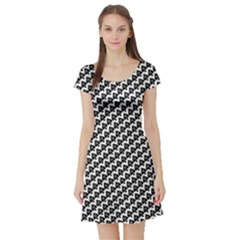 Hot Wife - Queen Of Spades Motif Short Sleeve Skater Dress by HotWifeSecrets