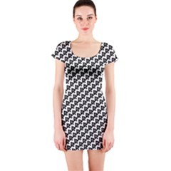 Hot Wife - Queen Of Spades Motif Short Sleeve Bodycon Dress by HotWifeSecrets