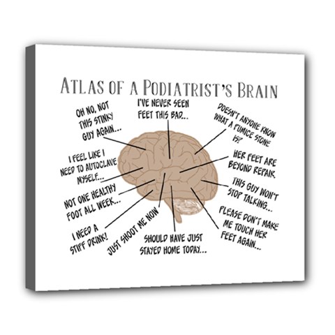 Atlas Of A Podiatrist s Brain Deluxe Canvas 24  X 20  (framed)