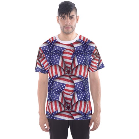 4th Of July Modern Pattern Print Men s Sport Mesh Tee by dflcprintsclothing