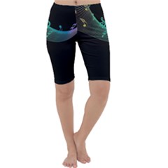 Musical Wave Cropped Leggings  by urockshop