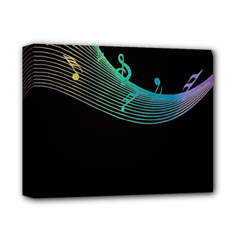 Musical Wave Deluxe Canvas 14  X 11  (framed)