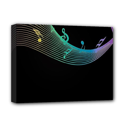 Musical Wave Deluxe Canvas 16  X 12  (framed) 