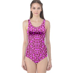 Florescent Pink Animal Print  Women s One Piece Swimsuit