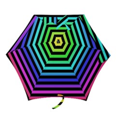 Rainbow Stripes Mini Folding Umbrella