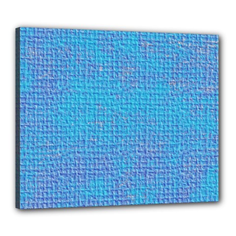 Textured Blue & Purple Abstract Canvas 24  X 20  (framed)