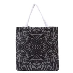 Trippy Black&white Abstract  Grocery Tote Bag