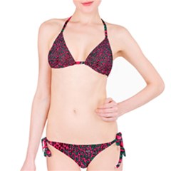 Florescent Pink Leopard Grunge  Bikini