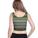 Chevrons and distorted stripes Crop Top View3